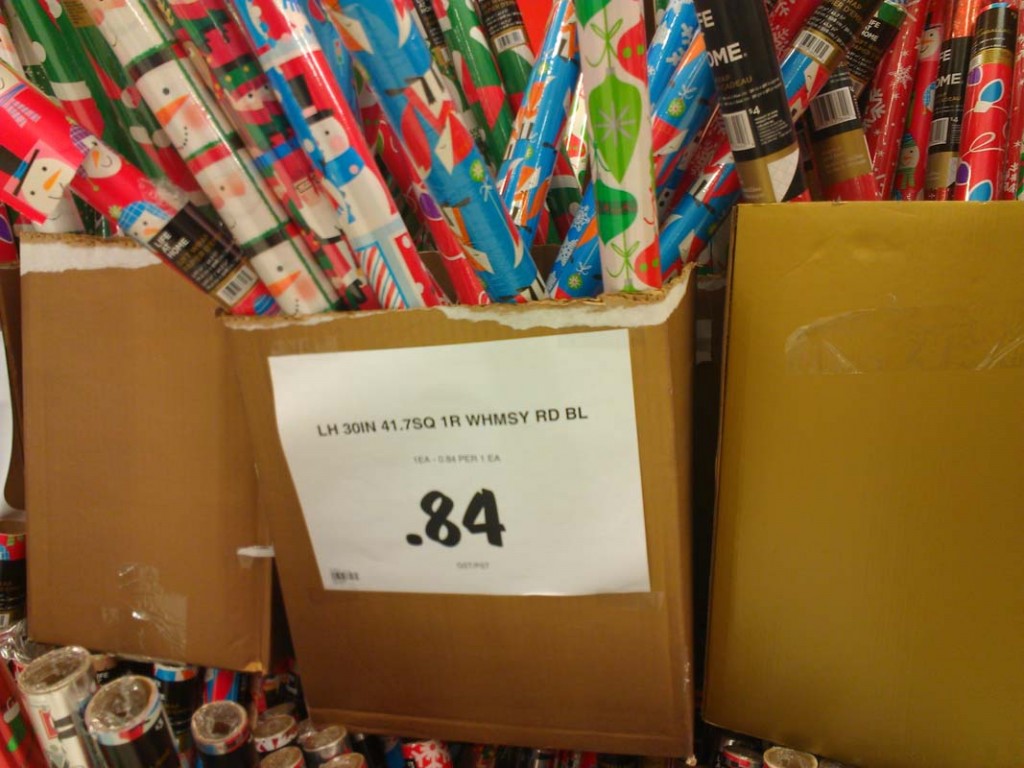 Christmas Gift Wrapping Paper 84 cents clearance superstore