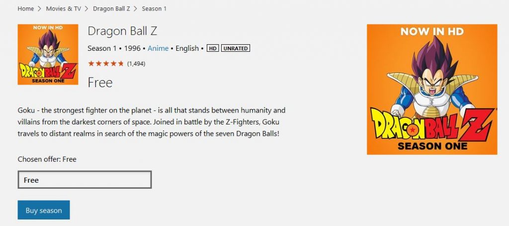 dragon ball z season 1 free download